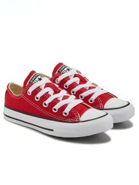 Converse Red Chuck Taylor All Star Low-Top Sneaker Size 7 Toddler